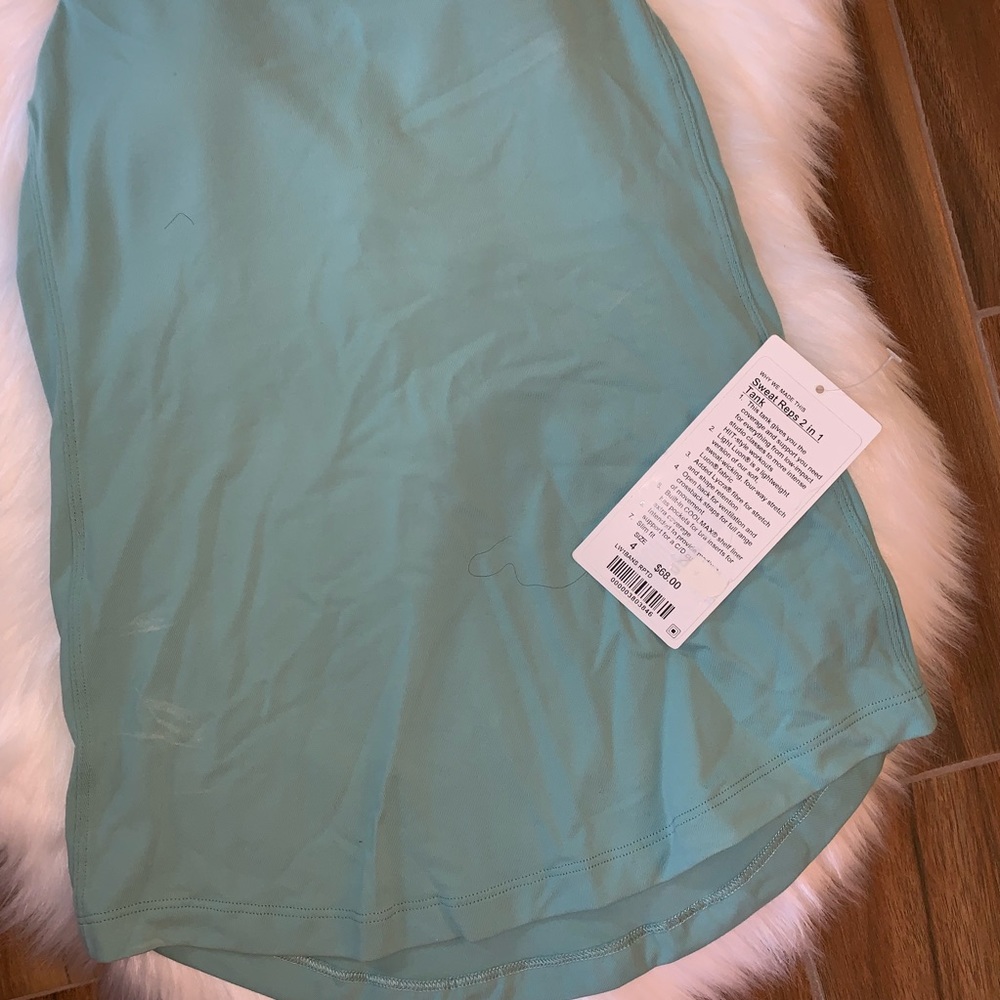 NWT lululemon sweat reps 2 in 1 tank rep tide 4 - Picture 2 of 4
